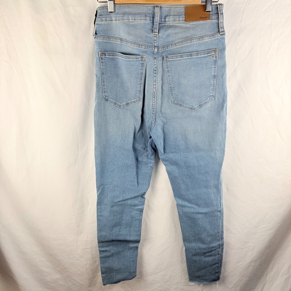Madewell 11" High Rise Skinny Crop Light Wash Size 19 Casual - Picture 6 of 8